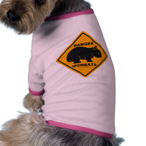 Wombat Danger Road Sign pet clothing by Wombania Wombat Danger Road Sign pet clothing