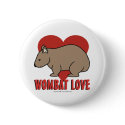 Wombat Love buttons by Wombania Wombat Love buttons