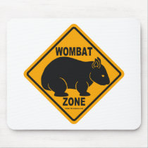 Wombat Zone Sign mousepads by Wombania Wombat Zone Sign mousepads