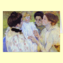 Women Admiring a Child. 1897, Mary Cassatt cards by vintagegiftmall Women Admiring a Child. 1897, Mary Cassatt cards