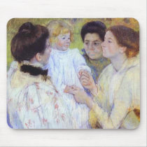 Women Admiring a Child. 1897, Mary Cassatt mousepads by vintagegiftmall Women Admiring a Child. 1897, Mary Cassatt mousepads