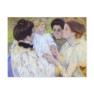 Women Admiring a Child. 1897, Mary Cassatt Postcards by vintagegiftmall
