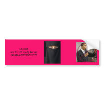Women and Barrack Huessein bumper stickers