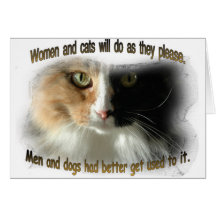Women and Cats... Greeting Cards