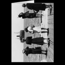 Women and children on the wharf cards
