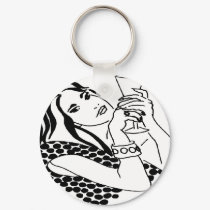 WOMEN AND WINE keychains by FUNFASHIONETC WOMEN AND WINE keychains