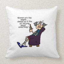 Women Are Like Angels Throw Pillow