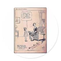 Women Army Corps Round Sticker
