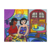 Women at Cafe Post Card