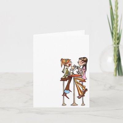 Girls Chat on Women Chat Notecard From Zazzle Com