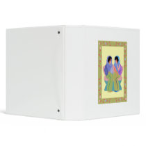 women chatting 3 ring binders