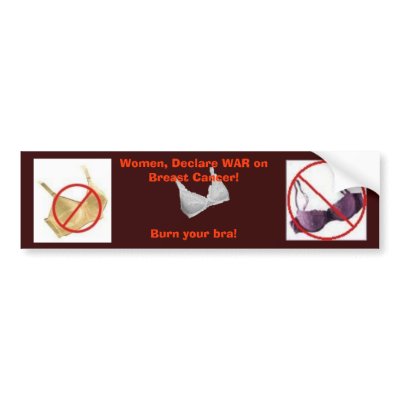 Women, Declare WAR on Breast Cancer! Bumper sticker by coolstuff4U