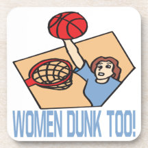 Women Dunk Too Beverage Coasters