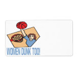 Women Dunk Too Shipping Label