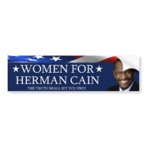 Women For Herman Cain Bumper Sticker