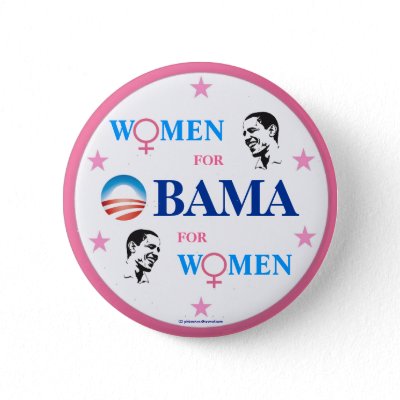 Women for OBAMA in 2012 political pinback button