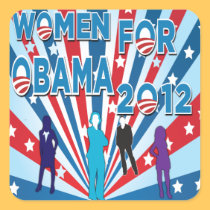 Women for Obama in 2012 stickers