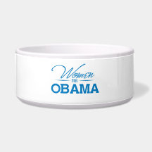 WOMEN FOR OBAMA -.png Dog Food Bowls