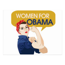 Women for Obama Retro Postcard