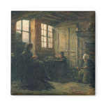 Women Fraying Linen, Honfleur, 1877 magnets