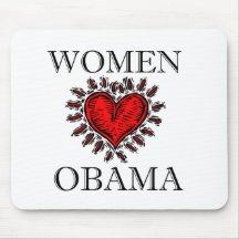 Women Heart Obama Mousepad