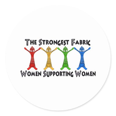 Women Helping Women Round Stickers by orsobear