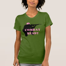 Women in Combat Pink Helmet T-Shirt