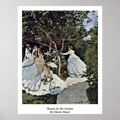 Women In The Garden By Claude Monet Posters