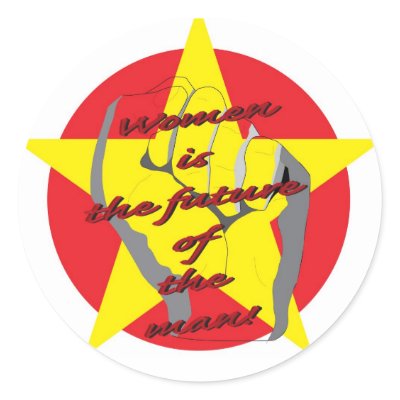 Women is the future of the man! Sticker by Cactus42