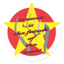 Women is the future of the man! stickers by Cactus42 Women is the future of the man! stickers
