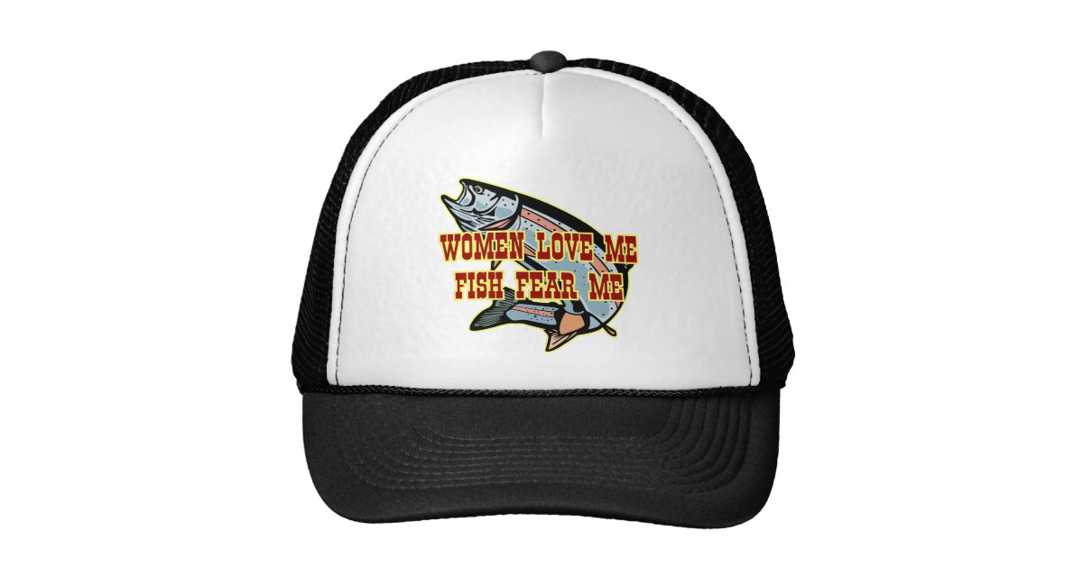 women love me fish fear me hat