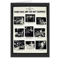 Women Make Army And Navy Equipment Greeting Card