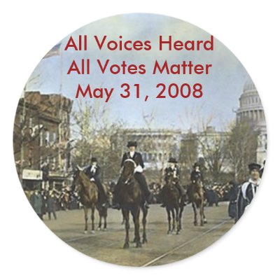 women march, All Voices Heard  All Votes Matter Round Sticker by Cristiadkins