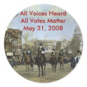women march, All Voices Heard All Votes Matter stickers by Cristiadkins women march, All Voices Heard All Votes Matter stickers