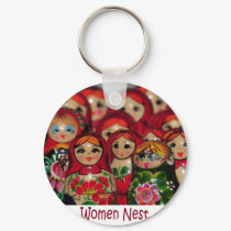 Women Nest, Russian Nesting Dolls keychains by harlowandcompany Women Nest, Russian Nesting Dolls keychains