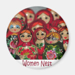 Women Nest, Russian Nesting Dolls Refrigerator Magnet Women Nest, Russian Nesting Dolls Refrigerator Magnet