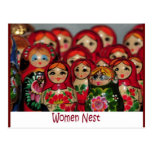 Women Nest, Russian Nesting Dolls postcards