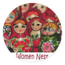 Women Nest, Russian Nesting Dolls stickers