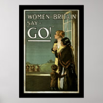 Women of Britain Say GO! (border) Posters
