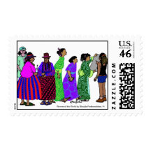 Women of the World/ 4 Postage Stamp