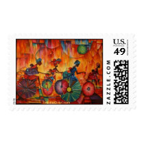 african culture, africa, nigeria, abstract art, women, artwork, bikes, fine art, african women, painting, Stamp with custom graphic design