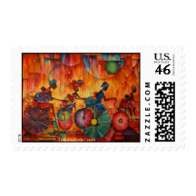 Women On Wheels Postage Stamp