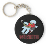 Women Play Hockey Too keychains