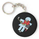 Women Play Hockey Too keychains