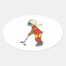 Women Play Hockey Too Oval Sticker
