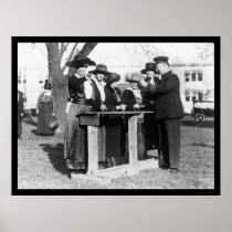 Women Police Officers and Guns 1914 Poster