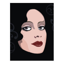 Women portrait post card