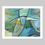 Women Portrait Posters Figure Blue Abstract Art posters