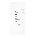 WOMEN CUSTOMIZED RACK CARD