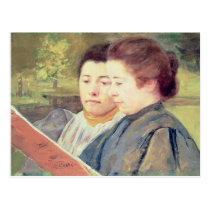 Women Reading postcards